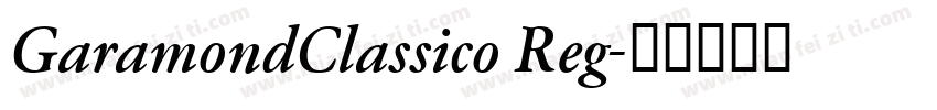 GaramondClassico Reg字体转换